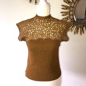 Vintage 50’s Bronze Knit Top